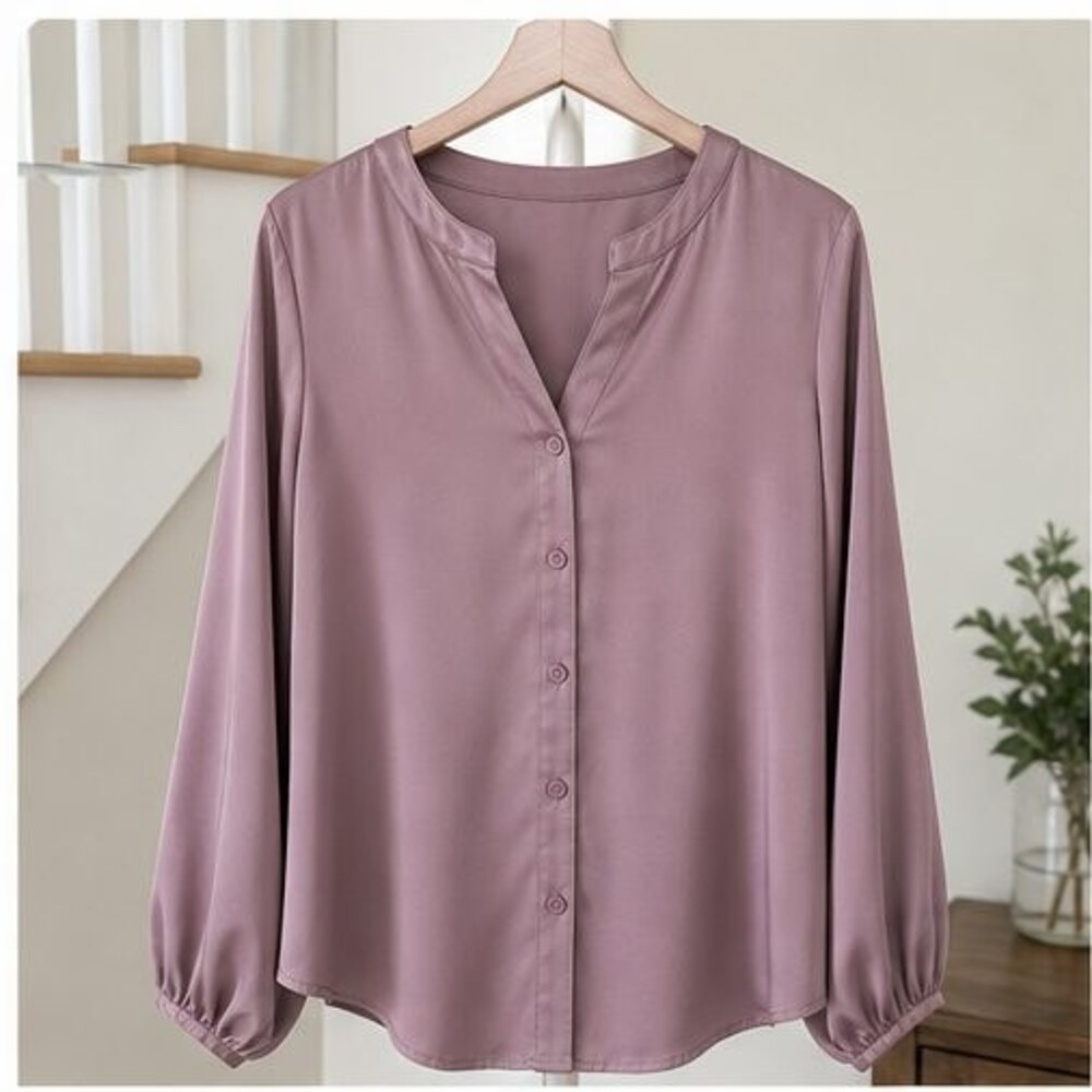 Mauve Ruffle Blouse